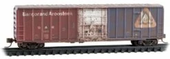 Micro-Trains N 02744470 Weathered 50' Rib Side Box Car With Plug Door And No Roofwalk, Bangor And Aroostook