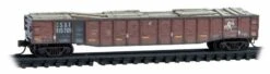 Micro-Trains N 10544597 Weathered 50' Steel Side, 15-Panel, Fixed End Gondola With Fishbelly Sides, CSX (ex-CR) #915769