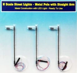 Rock Island Hobby N 013101 Street Lights With Single Straight Arms (3)
