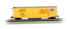 Bachmann N 16366 Track Cleaning 50' Plug-Door Box Car, Union Pacific #499191