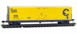Micro-Trains N 18100310 50' Standard Box Car With 8' Plug Door, No Roofwalk, And Short Ladders, Chessie System (WM) #36003