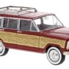 Brekina HO 19872 1968 Jeep Wagoneer, Woody (Dark Red) -Model Train Shop 19872 03354.1671278246