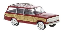 Brekina HO 19872 1968 Jeep Wagoneer, Woody (Dark Red)