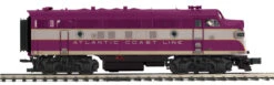 MTH Premier O 20-21585-1 F3 A-Unit Diesel Engine With Hi-Rail Wheels, Atlantic Coast Line #344