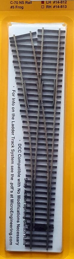 Micro Engineering HO 14-812 Ladder Track System Code 70 #5b Frog Turnout, Curved Diverging Left Hand