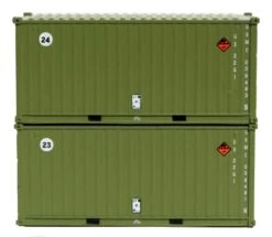 Jacksonville Terminal Company N 205457 20' Standard Height Containers With Magnetic System, US Marines (2)