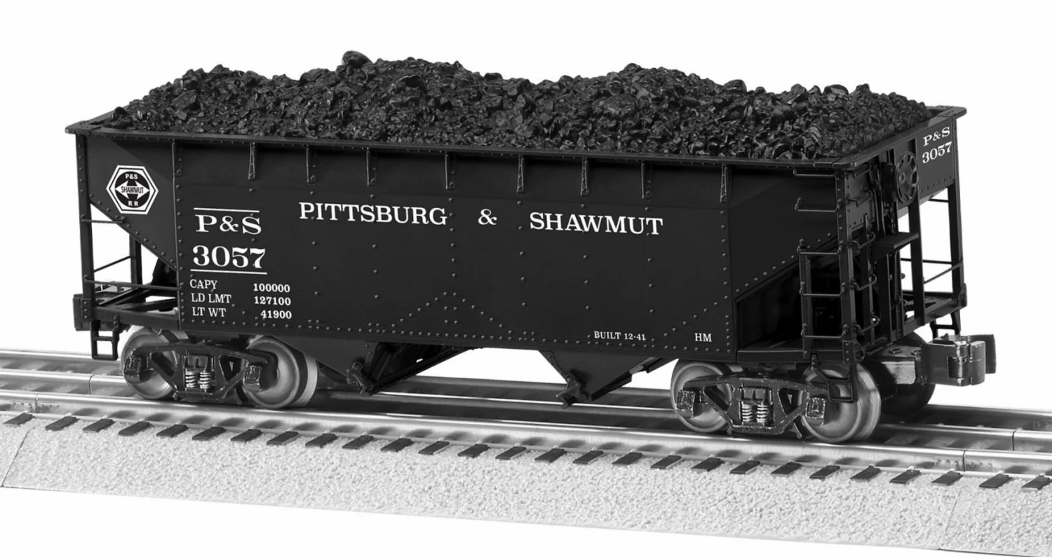 Lionel O 2226070 Die-Cast AAR 2-Bay Hoppers, Pittsburg And Shawmut (2) 3 Lionel O 2226070 Die-Cast AAR 2-Bay Hoppers, Pittsburg And Shawmut (2)