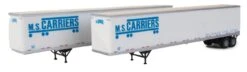 Walthers SceneMaster HO 949-2463 53' Stoughton Trailers, MS Carrier (2)