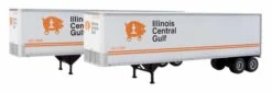 Walthers SceneMaster HO 949-2512 40' Trailmobile Trailers, Illinois Central Gulf (2)
