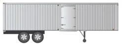 Rapido HO 403061 35' Fruehauf Integral-Post Volume Van With Side Door, Silver/Unlettered