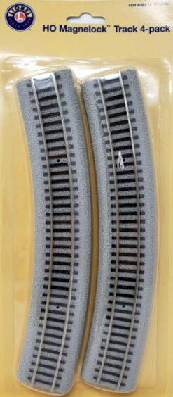 Lionel HO 871818010 20" Radius Curve Magnelock (4-Pack)