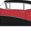Oxford Diecast HO 87BC55006 1955 Buick Century, Carlsbad Black/Cherokee Red -Model Train Shop 87BC55006 92270.1671259939