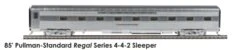 Walthers Proto HO 920-9667 Deluxe Edition Set 2 85' 4-4-2 Sleeper Car, Santa Fe "Regal River"