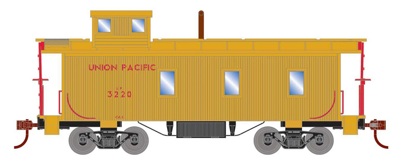 Athearn N 12091 30' 3-Window Caboose, Union Pacific #3220 3 Athearn N 12091 30' 3-Window Caboose, Union Pacific #3220