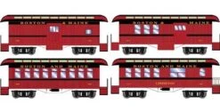 Athearn N 12403 34' Old Time Overton Passenger Cars, Boston And Maine (4)