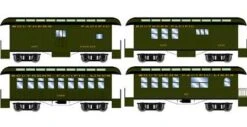 Athearn N 12407 34' Old Time Overton Passenger Cars, Southern Pacific (4)