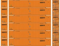 Athearn N 18044 53' CIMC Containers, Schneider #1 (6)