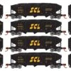 Athearn N 28577 40' Offset Coal Hoppers With Loads, Seaboard Coast Line #1 (4) -Model Train Shop ATH28577 A0 6BNT5NBZ 23366.1686237548