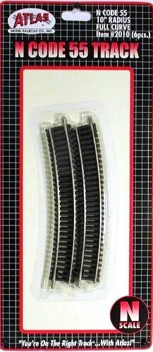 Atlas N 2010 Code 55 Track 10" Radius Curve (6)