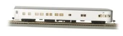 Bachmann HO 14308 85' Smoothside 3-2 Observation Car With Lighted Interior, Unlettered (Aluminum)