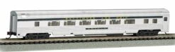 Bachmann Silver Series N 14753 85' Streamline Fluted-Side Coach, Baltimore And Ohio "Oriole" (Lighted)