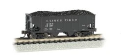 Bachmann N 19554 USRA 55-Ton Outside Braced 2-Bay Hopper With Load, Clinchfield #44257