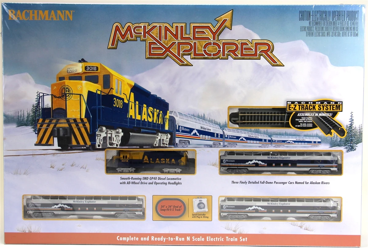 Bachmann N 24023 McKinley Explorer Train Set, Alaska Railroad 3 Bachmann N 24023 McKinley Explorer Train Set, Alaska Railroad