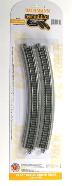 Bachmann N 44854 EZ Track 15.50" Radius Curve Section With Gray Roadbed (6)