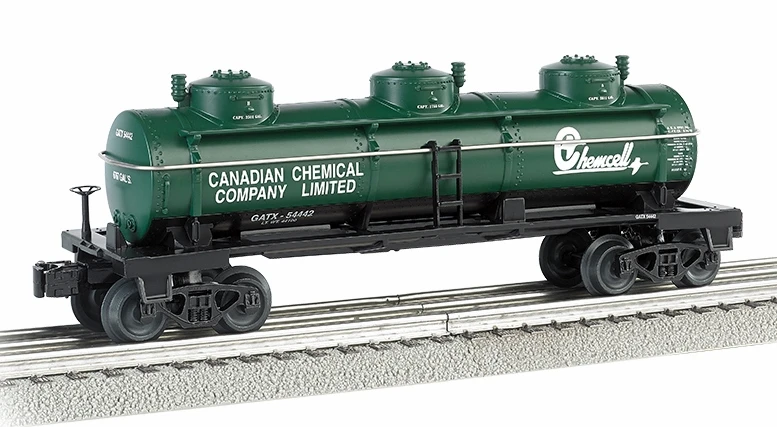 Williams By Bachmann O 47118 3-Dome Tank Car, Chemcell #54442 3 Williams By Bachmann O 47118 3-Dome Tank Car, Chemcell #54442