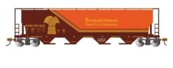 Bachmann HO 73802 Canadian Cylindrical 4-Bay Grain Hopperwith FRED, Saskatchewan Grain #397135