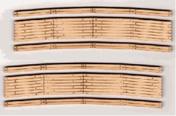 Blair Line N 011 Laser-Cut 12"-14" Radius Curved Wood Grade Crossing (2 Sets)