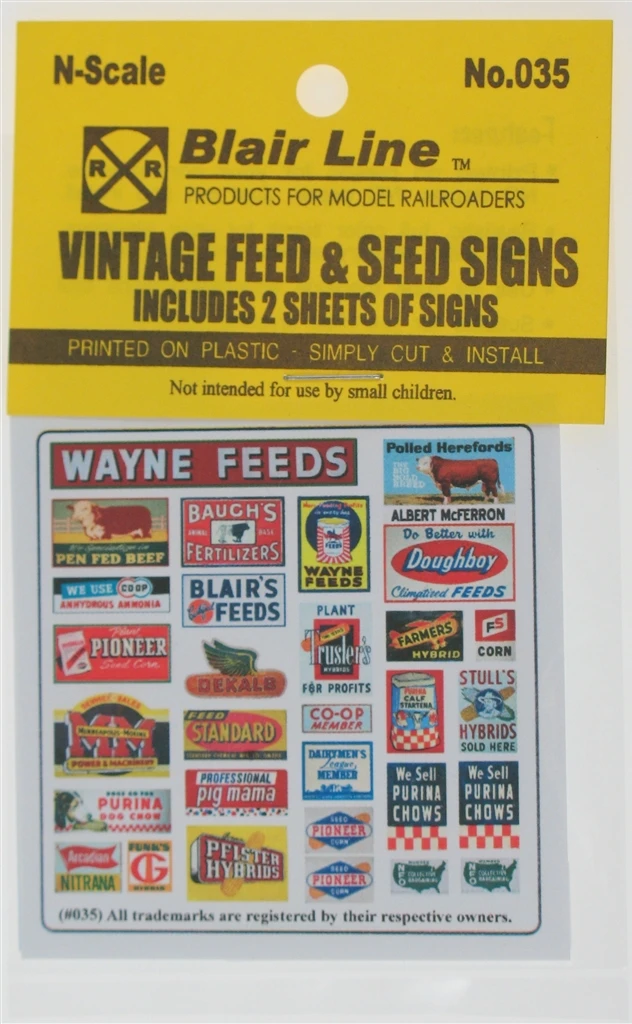 Blair Line N 035 Vintage Feed And Seed Signs 3 Blair Line N 035 Vintage Feed And Seed Signs