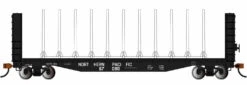 Bachmann HO 12904 52' Centerbeam Flat Car With Bulkheads, Northern Pacific #67080
