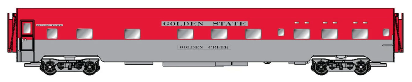 Centralia Car Shops N 6565-03 Pullman Standard 6-6-4 Sleeper, Southern Pacific (Late) "Golden Sea"