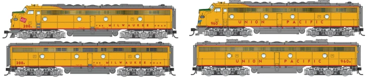 Walthers Proto HO 920-42950 EMD E9 A/B Locomotives, Milwaukee Road #200A/200B 3 Walthers Proto HO 920-42950 EMD E9 A/B Locomotives, Milwaukee Road #200A/200B