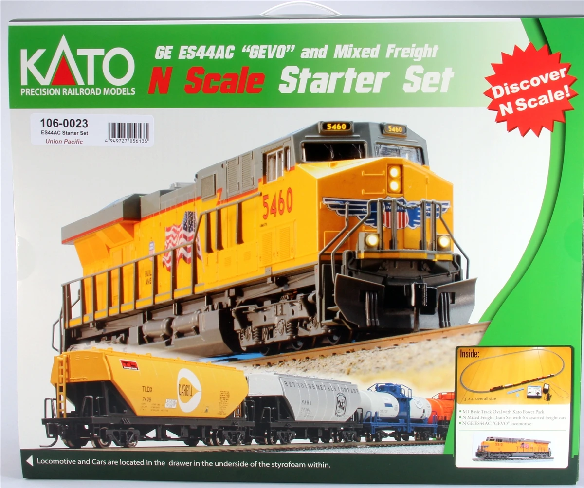 Kato N 1060023 GE ES44AC Gevo And Mixed Freight Starter Set, Union Pacific 6 Kato N 1060023 GE ES44AC Gevo And Mixed Freight Starter Set, Union Pacific - Image 4