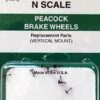 Micro-Trains N 49905910 (1084) Peacock Brake Wheels (12-Pack) -Model Train Shop MTL 49905910 2 03280.1671204050