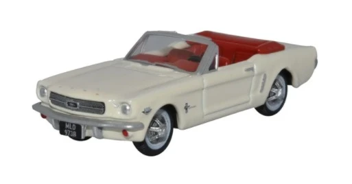 Oxford Diecast HO 87MU65005 Wimbledon Ford Mustang Convertible 1, White 3 Oxford Diecast HO 87MU65005 Wimbledon Ford Mustang Convertible 1, White
