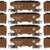 Roundhouse HO 1020 34' Ribbed Hoppers, Pennsylvania Railroad #2 (4) -Model Train Shop RND1020 450 48701.1606834290