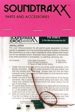 SoundTraxx 810012 2-Pin Microconnector Kit