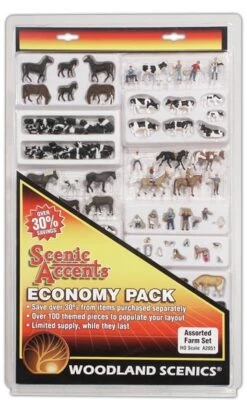 Woodland Scenics HO A2051 Assorted Farm Set Economy Pack