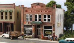 Woodland Scenics HO PF5181 Planters Feed And Seed Company, Pre-Fab Building Kit (Discontinued)