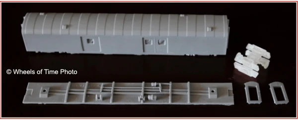 Wheels Of Time N 19101 SP Class 66-B-1 Economy Baggage Car Kit, Undecorated 3 Wheels Of Time N 19101 SP Class 66-B-1 Economy Baggage Car Kit, Undecorated