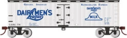 Bachmann HO 19810 40' Wood Side Refrigerator Box Car, Dairymens League #776